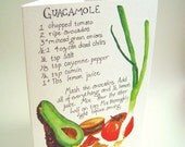 Guacamole with Sas, set of 5 cards with envelopes