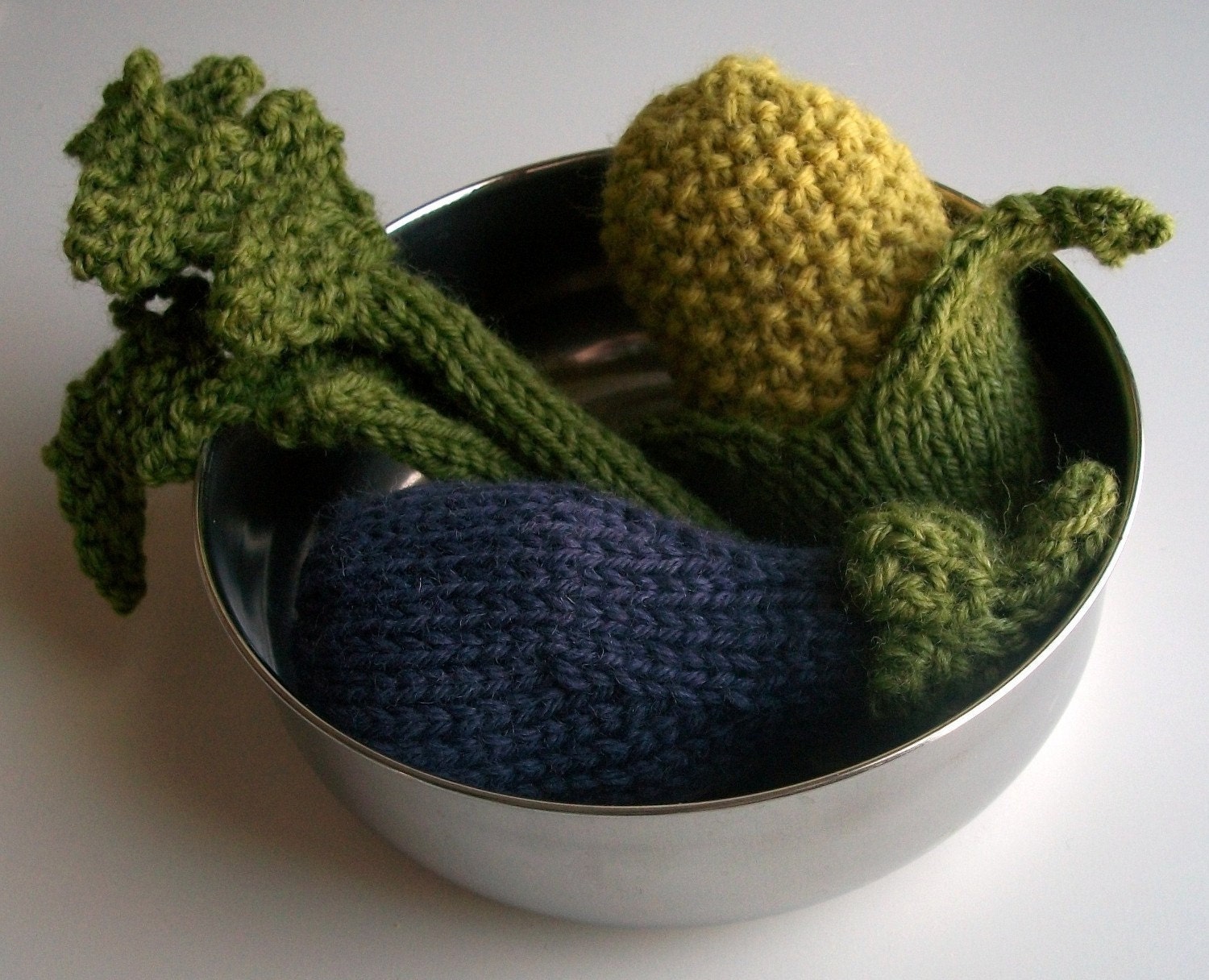 Set of 3 Knitted Vegetables