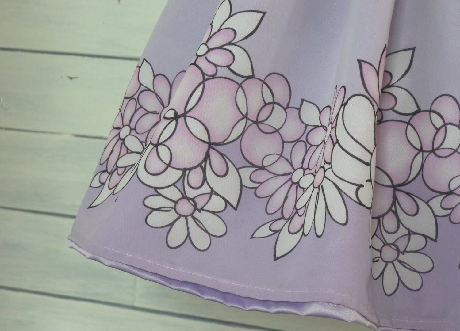 Purple Party Dress - Layered Toddler Dress in Satin and Floral Organza - 12m, 18m, 2T, 3T, 4T