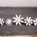 White flower hairpins - vintage inspired white and pearl flower hairpins - bridal wedding bridesmaid - snowflake