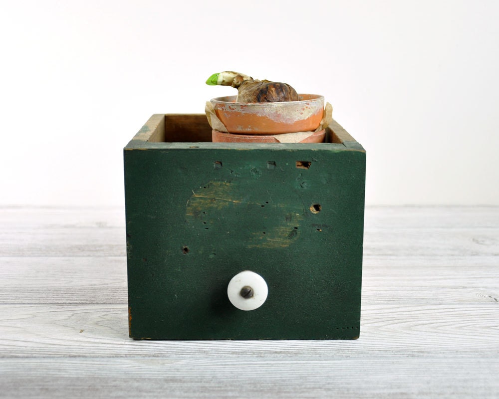 Vintage Rustic Wood Shop Drawers / Wooden Boxes / Industrial Storage