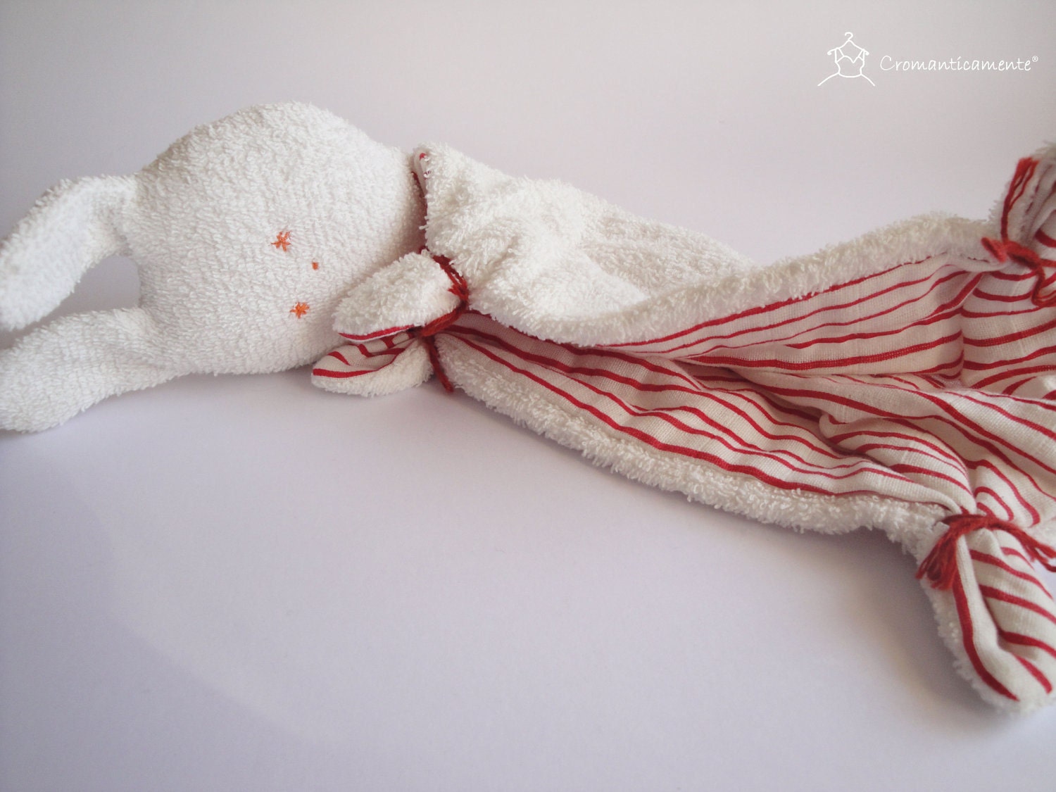 Libit the Terry Plush rabbit baby blanket - Handmade in Italy