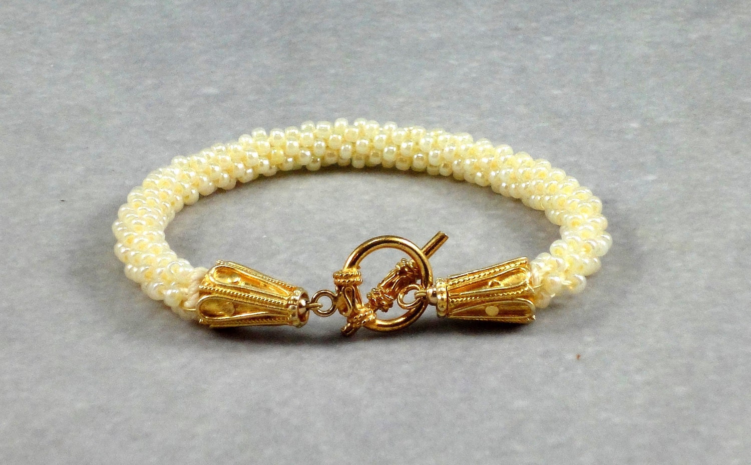 Ivory Kumihimo Bracelet