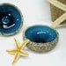 Blue Geode Handmade Ceramic Bowl Rock Mini series / small Decorative Modern pottery white Textured Kitchen Party Housewares
