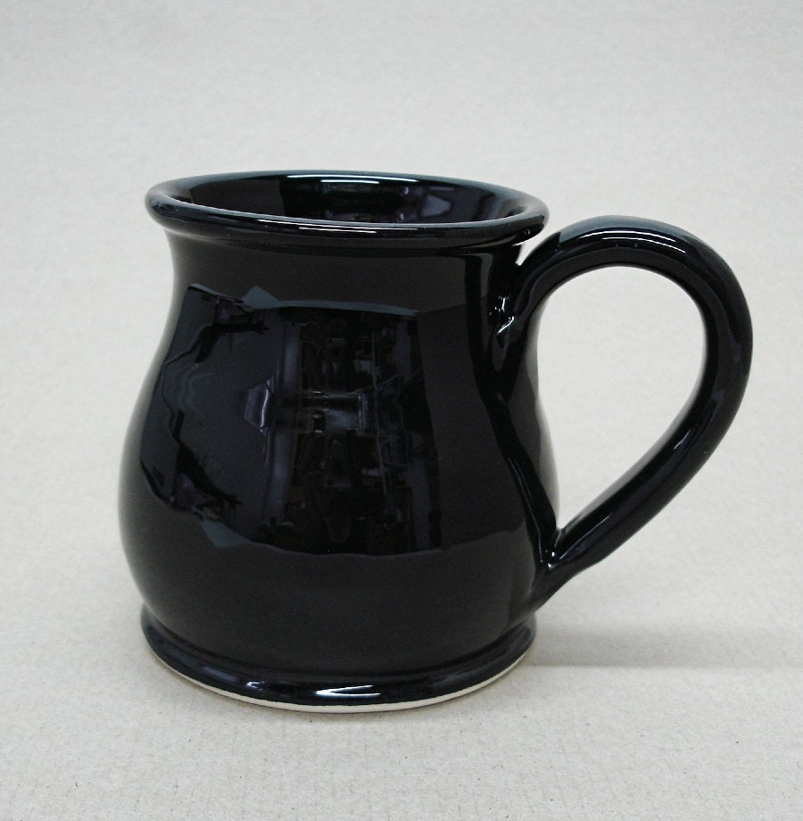 Black Espresso cup Modern Ceramic coffee Tea mug / White Handmade Ceramics winter dinner serving gift for men IN STOCK