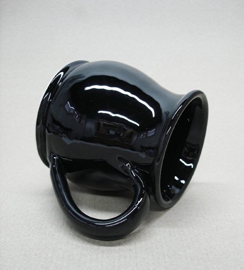 Black Espresso cup Modern Ceramic coffee Tea mug / White Handmade Ceramics winter dinner serving gift for men IN STOCK