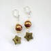 Green Earthy Ceramic Earrings Graduation Summer Star Sterling Silver TerraCotta JEWELRY Gold Bead Minimalist Flower Fashion IN STOCK
