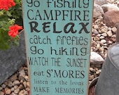Vintage Cabin, Lake, Cottage, Resort, Lodge  Rules Sign Typography  subway sign