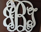 Wood letter Monogram in vine monogram font This is for an 24" monogram