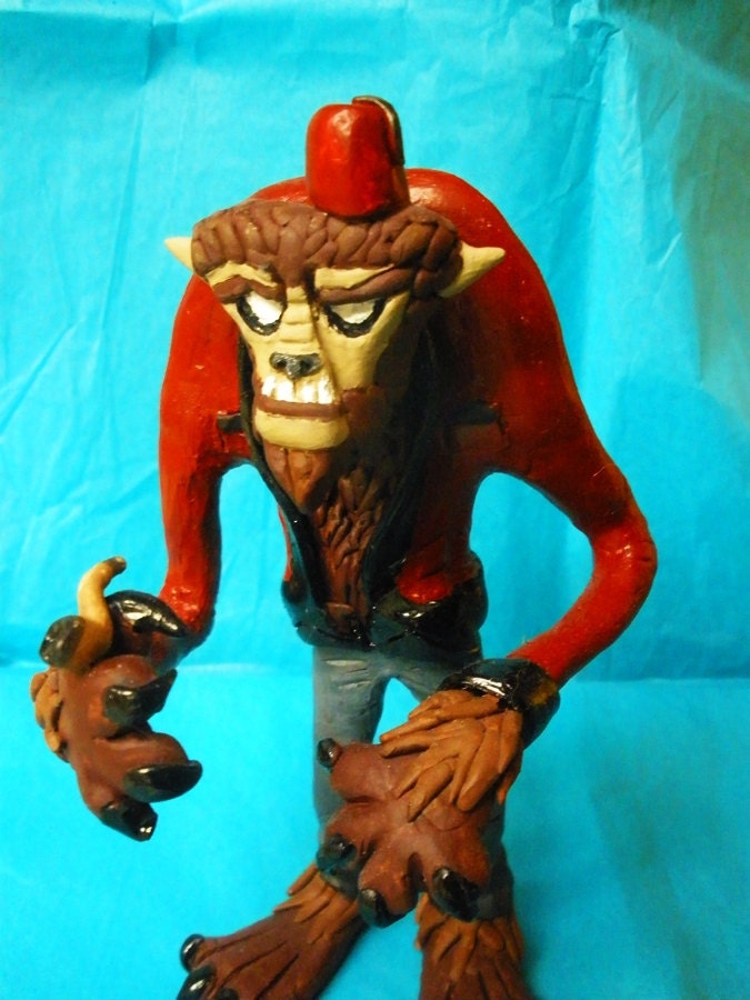 Sophisticated Werewolf Stylized sculpture