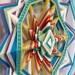 Unbroken Circle, an 24 inch, 12 sided, Ojo de Dios mandala, by Jay Mohler