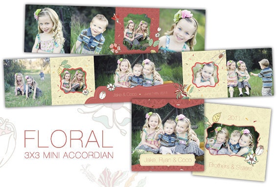 Floral 3x3 Mini Accordion