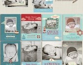 Ahoy Announcement Set - 6 5x7 Card Templates