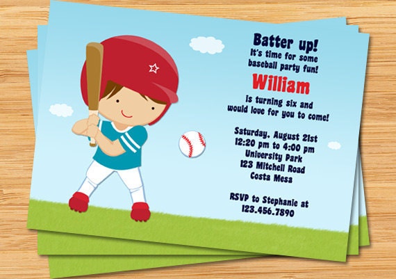 Baseball Birthday Party Invitation Il_170x135