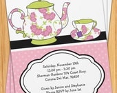 Sip and See Baby Shower Invitation Girl