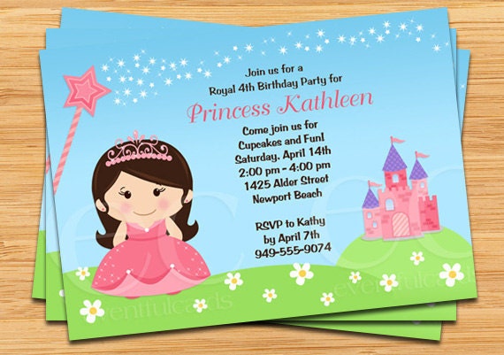 Fairy Princess Birthday Party Invitation Il_570xn