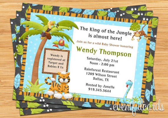 Cute Jungle Baby Shower Invitation Il_570xn