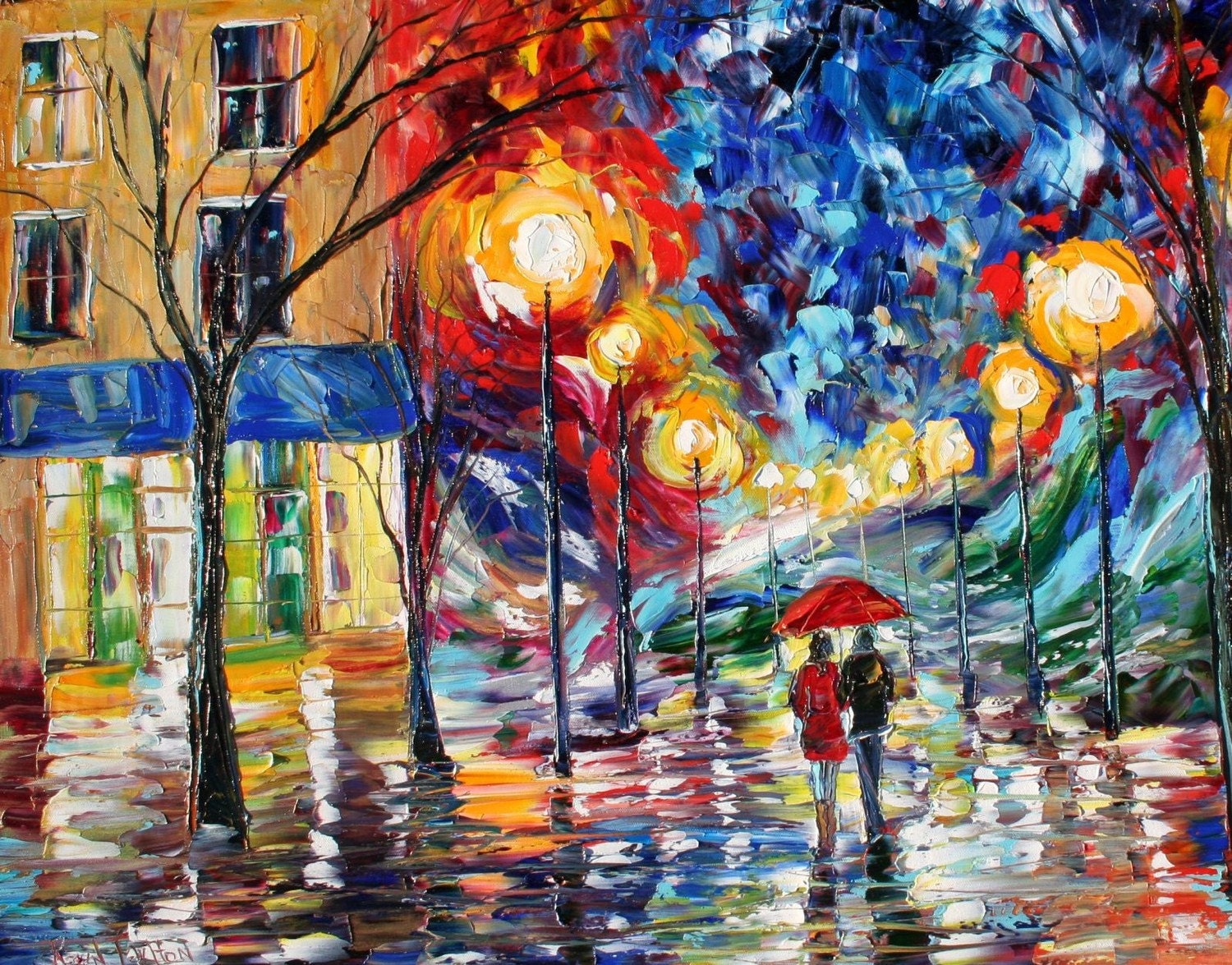 Fine Art Print 11x14 from oil painting by Karen Tarlton - Late Night Romance