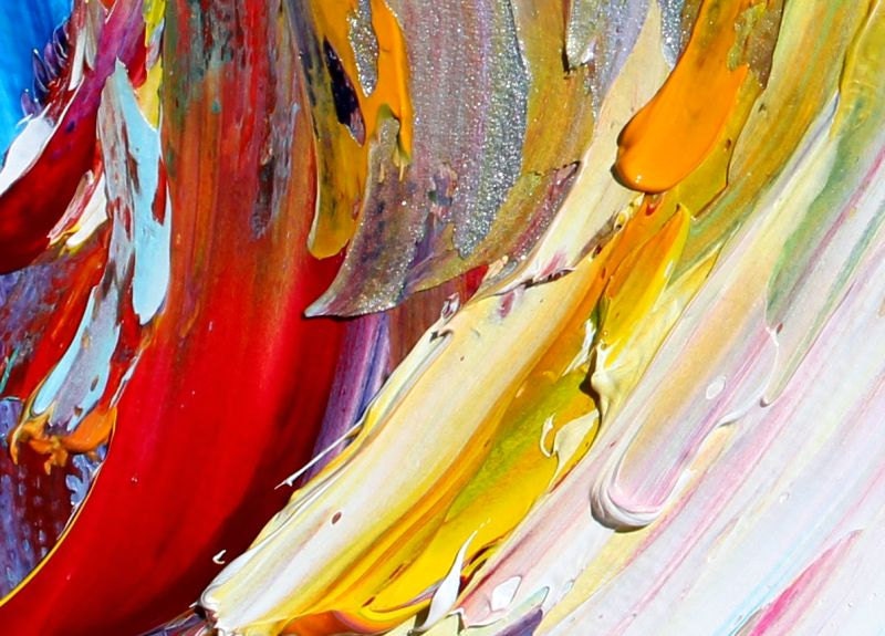 Original oil ANGEL PALETTE KNiFE painting modern impressionism impasto fine art by Karen Tarlton