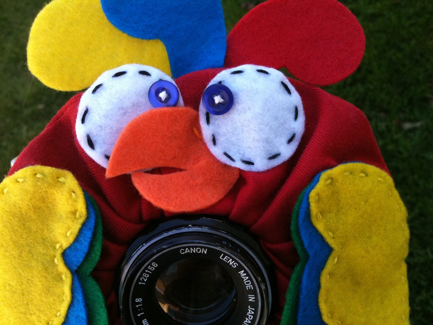 custom large PARROT Lens Pet for your camera