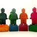 Recycled Crayon Legos and Men Set of 8