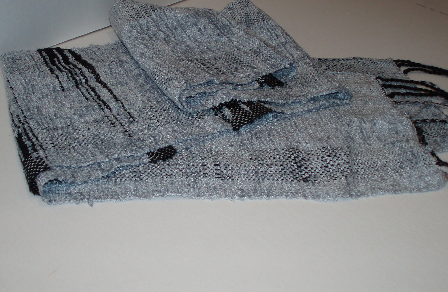 Handwoven Grey/Black Scarf