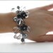 Black Flower and Quartz Bracelet