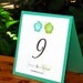Wedding Seating Card, Wedding Escort Card, or Wedding Place Card - Luau with Pink Hibiscus (More Colors)