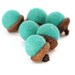 Felted Wool Acorns - 6 Turquoise