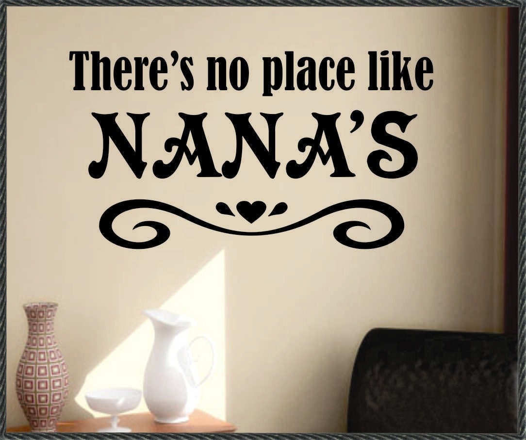 Vinyl Wall Lettering No place like Nanas Decal