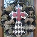 Diamond Fleur De Lis Cross Leopard Mesh Wreath
