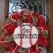 Personalized Baseball Mesh Wreath