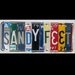 Funky ADVENTURE Word Block - Custom Words Available - Recycled Vintage License Plate Sign Art - Salvaged Wood - Upcycled Artwork