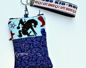 Cow Girl Blue & Red I Love Horses Phone Case with Zipper Closure Ready to Ship