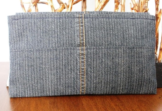 Blue Denim Clutch