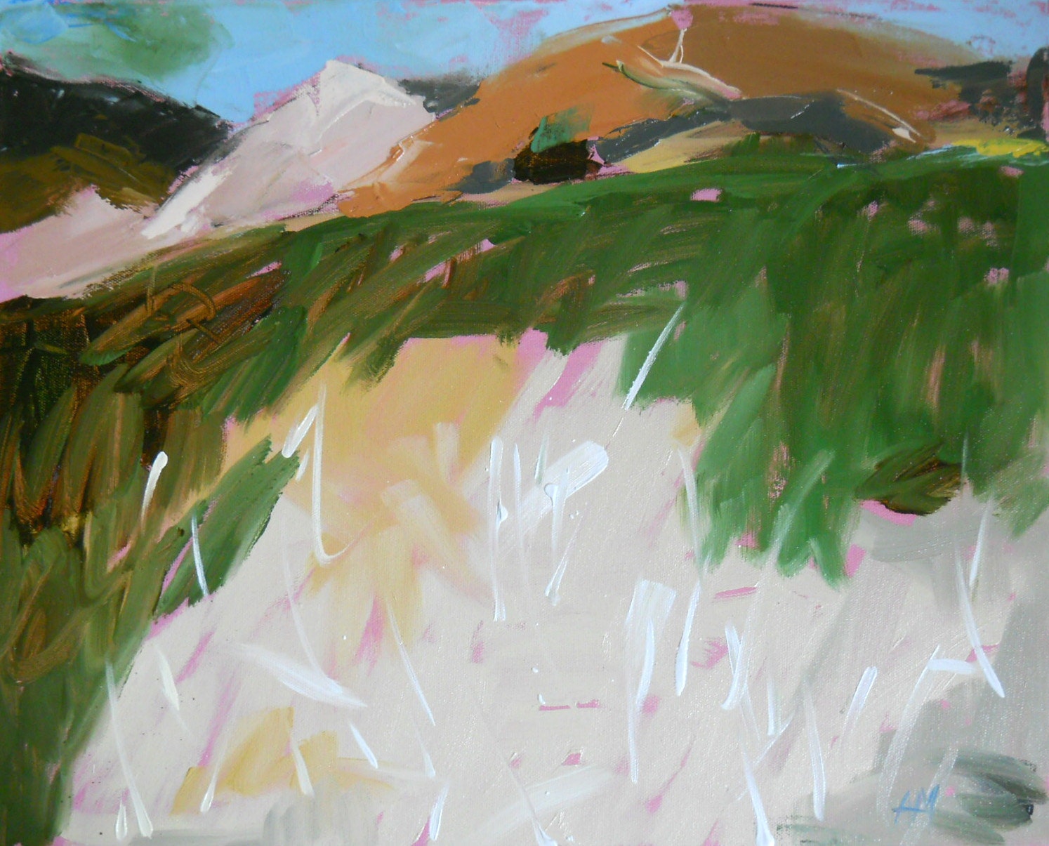 the upper field original painting by moulton 16 x 20 canvas