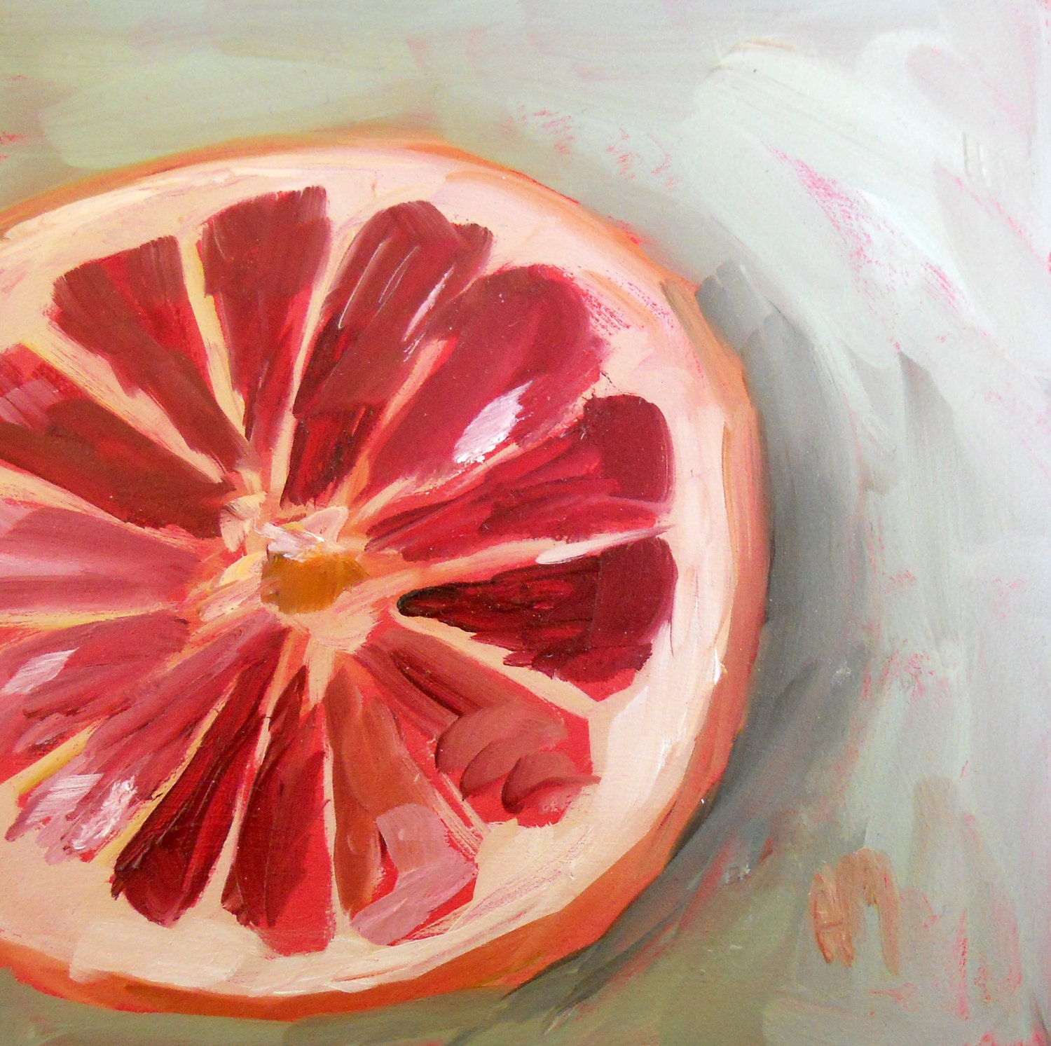 grapefruit open edition print of original painting by moulton