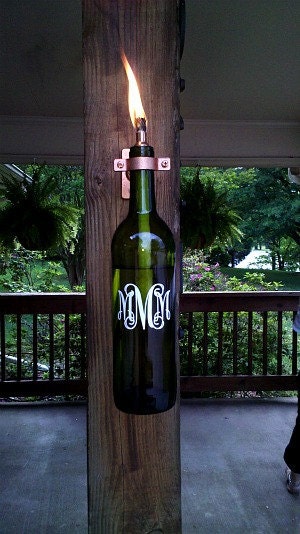 Monogrammed Wine Lantern