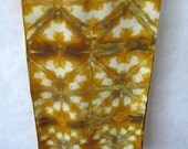Shibori Crepe de Chine Silk Scarf (Off White, Gold, Brown)