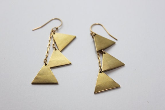 Cascading Triangles  Earrings