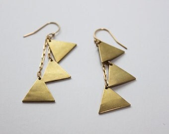 Cascading Triangles  Earrings