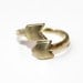 Arrow Wrap Ring in brushed brass