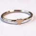 Tiny Heart Ring 14K white gold band (14K gold heart-stacks with initial rings)