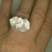 Ring, massively silver 925, petal