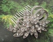 Bridal rhinestone hair comb,bridal headpiece,large crystal hair comb,weddig hair accessories,wedding comb,crystal bridal comb,wedding