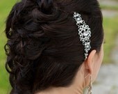 Bridal Ribbon Rhinestone Headband,bridal hair accessories,wedding headband,bridal headand,wedding headpieces,bridal crystal headband,bridal