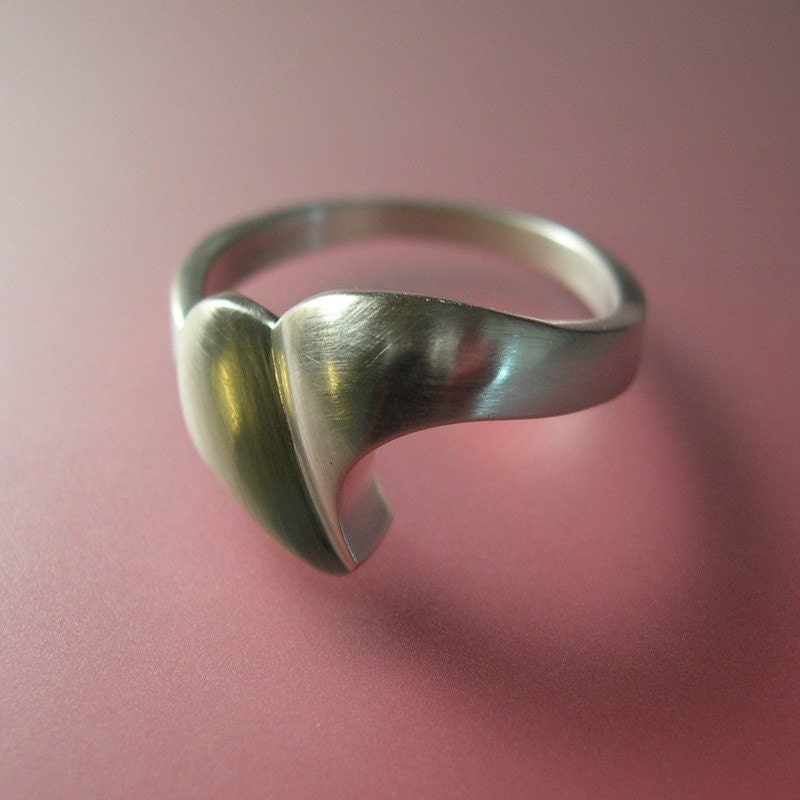 Heart Ring, Contemporary, Sterling Silver
