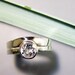 White Topaz Wedding Band Set, Sterling Silver