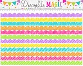 Sweet Brights Scalloped Borders- Clipart for Personal or Commercial Use Il_170x135