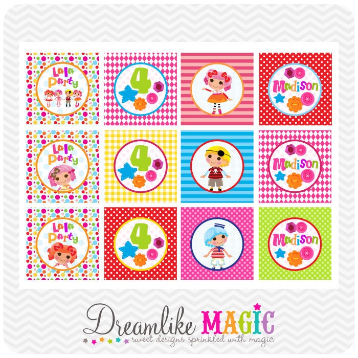 Printable DIY Party Circles and Cupcake Wrappers- Pink LalaParty Design Il_570xn